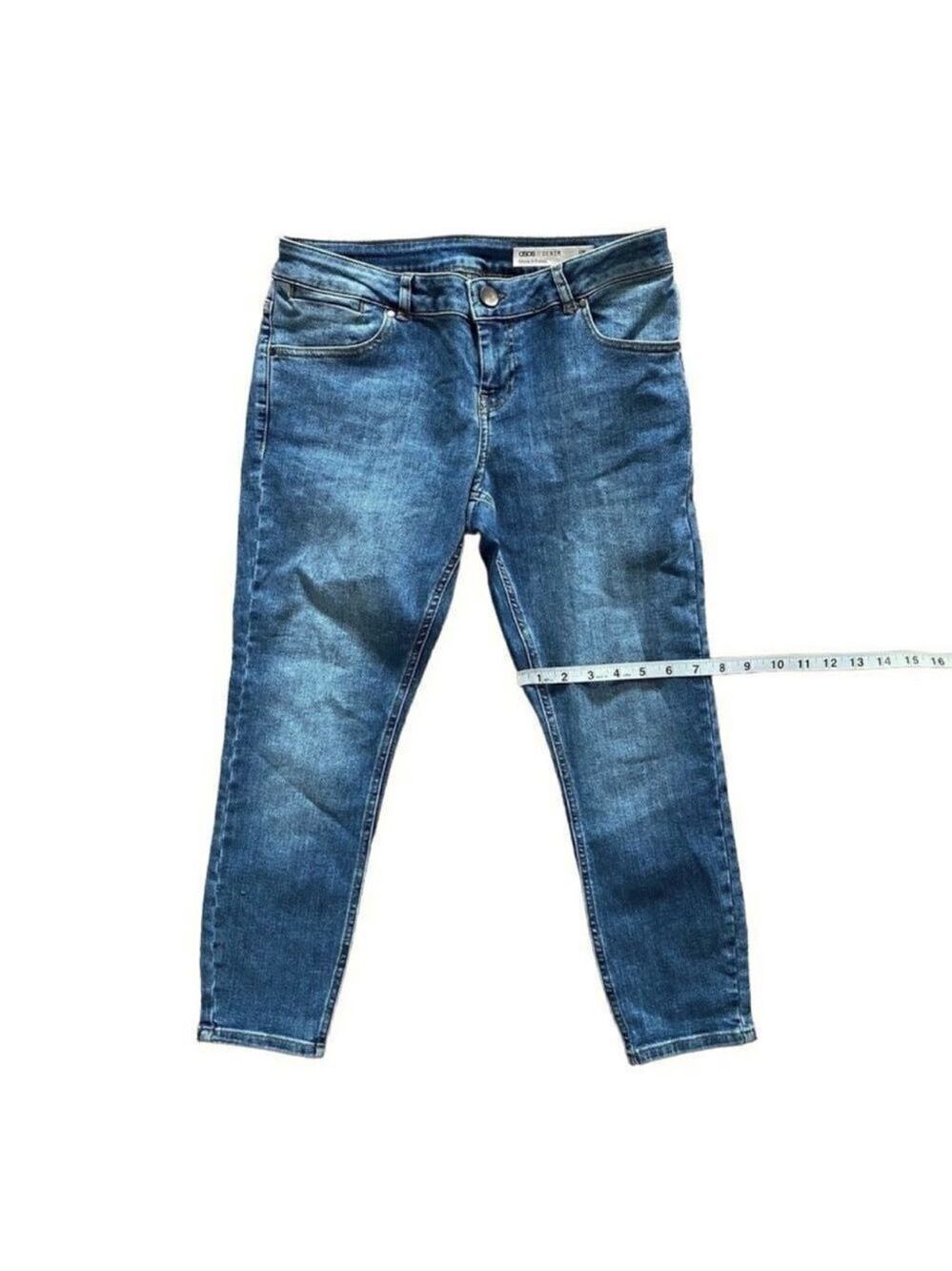 asos Low Rise Skinny Cropped Cotton Denim Blue Jeans Size 30/26 Size 30/26 - Picture 7 of 8